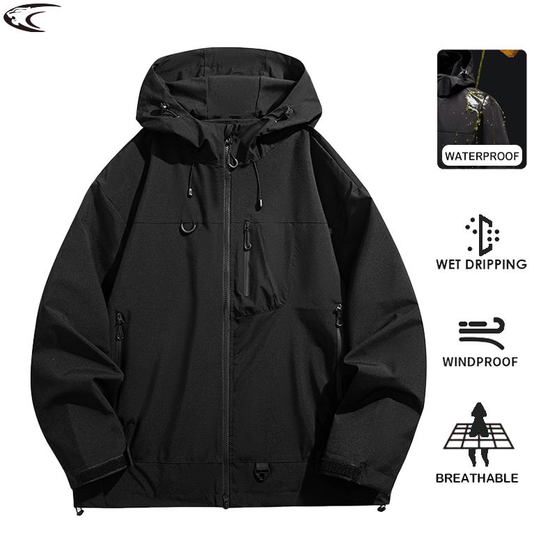Outdoor Sport Waterproof Jacket - LNGXO Unisex Waterproof Windbreaker Outdoor Sport