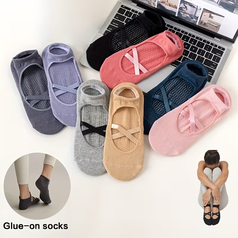 1-2 Pairs Women's Non-Slip Yog - Trampoline Park Sock recension och pris