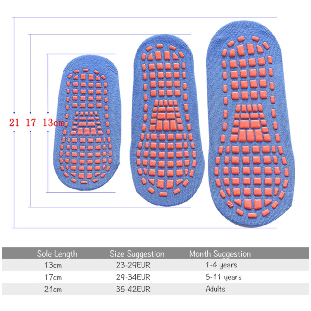 Kids Adults Anti-Slip Socks Pa - Trampoline Park Sock recension och pris